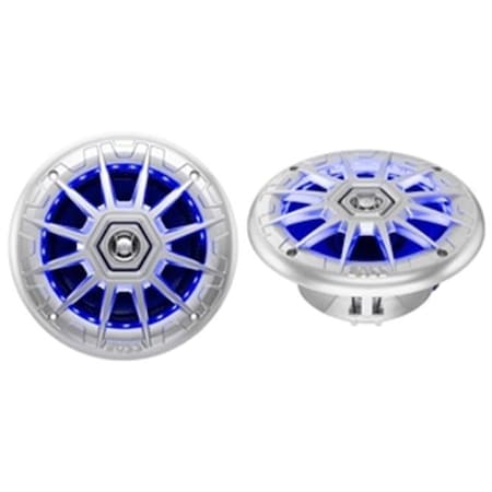 Doomsday 2-Way Coaxial Marine Speakers with RGB LED Lights; 6.5 in. DO732599